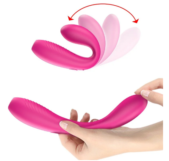 Vibrador de Casal Fléxivel com Sugador e Controle Remoto Freya