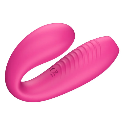 Vibrador de Casal Fléxivel com Sugador e Controle Remoto Freya