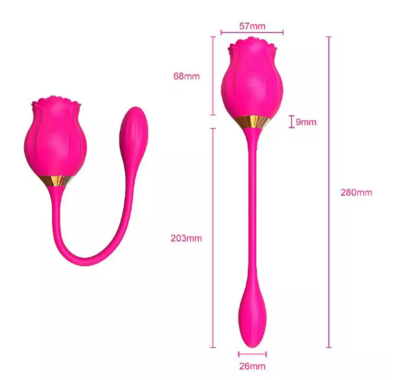 Vibrador Sugador com Bullet Flora