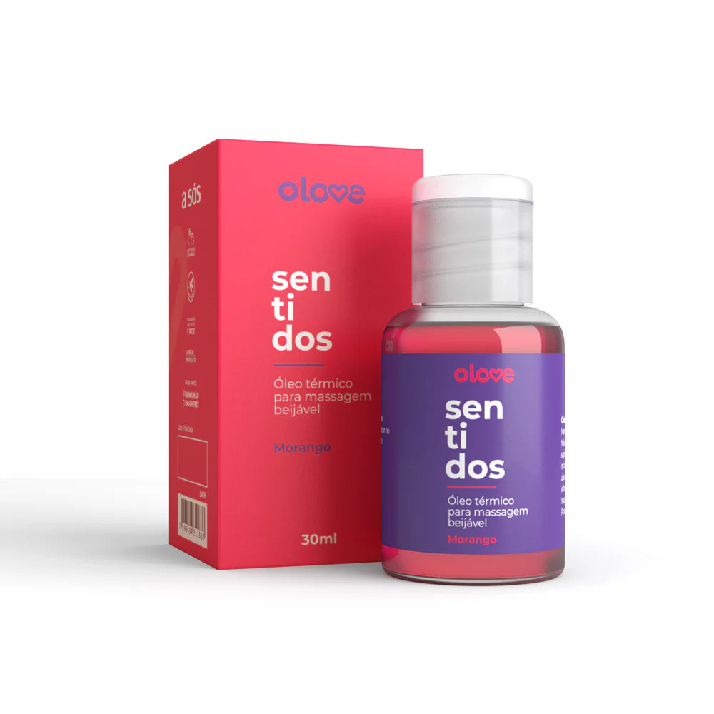 Óleo Beijável Sentidos Morango Hot 30 ml
