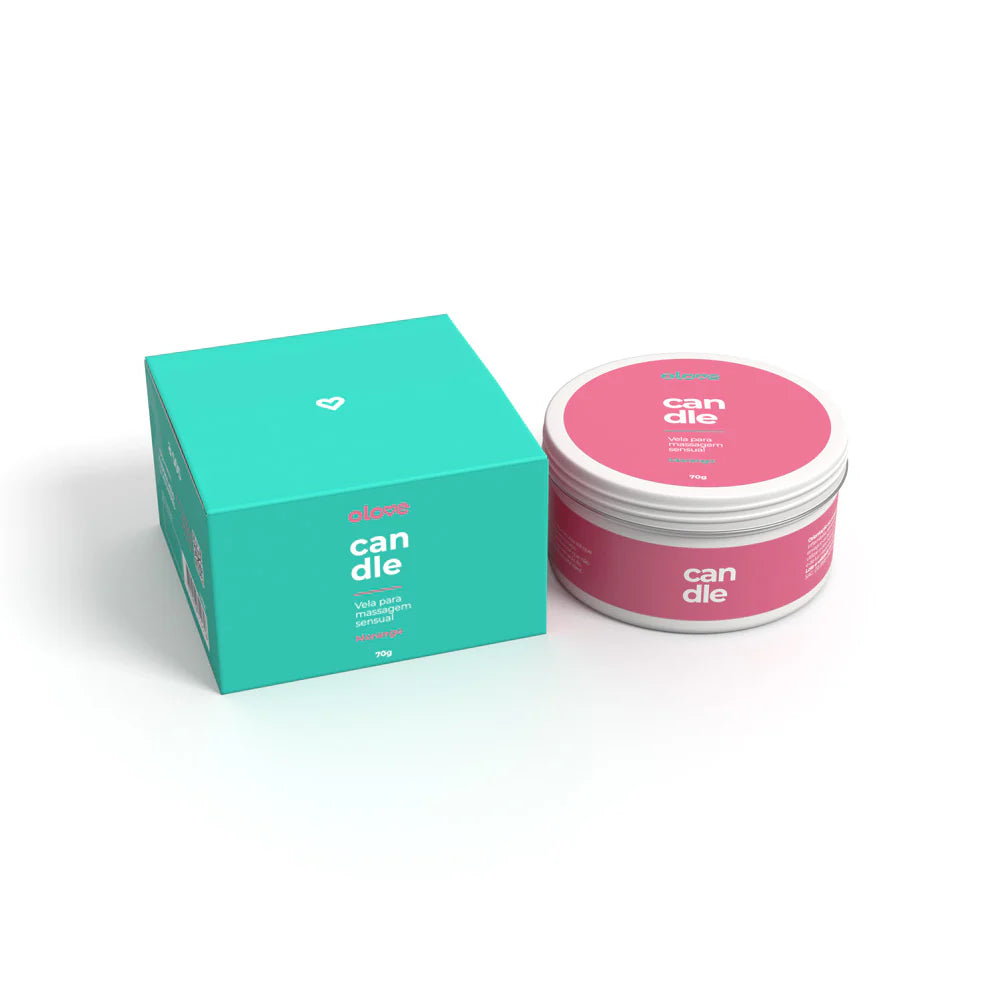 Vela Hidratante Beijável Candle Morango 70 g